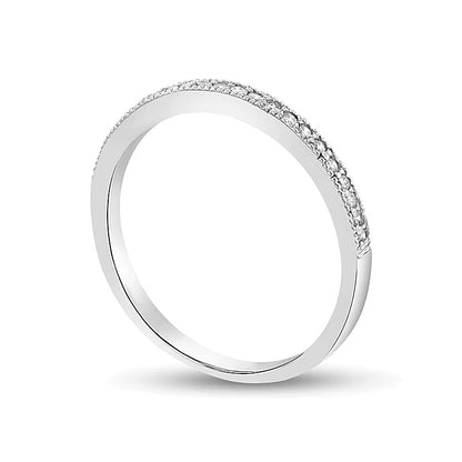 0.17 CT. TW Diamond Vintage-Style Wedding Band in 14K White Gold (I/SI2)