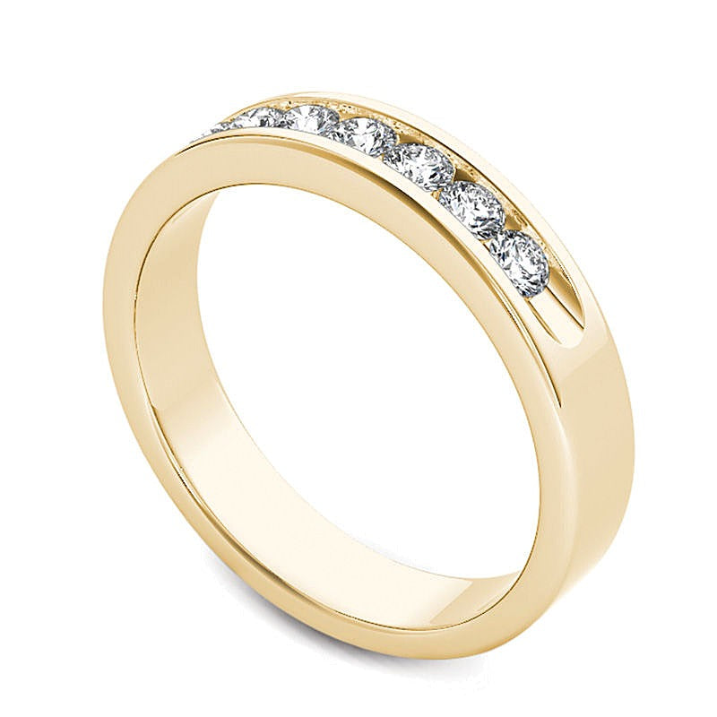 0.5 CT. TW Diamond Seven Stone Wedding Band in 14K Gold