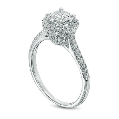 0.88 CT. TW Diamond Frame Engagement Ring in 10K White Gold