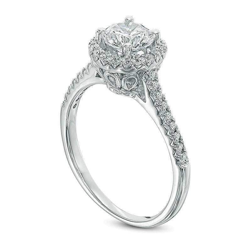 0.88 CT. TW Diamond Frame Engagement Ring in 10K White Gold