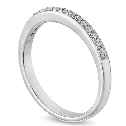 0.1 CT. TW Diamond Wedding Band in 10K White Gold