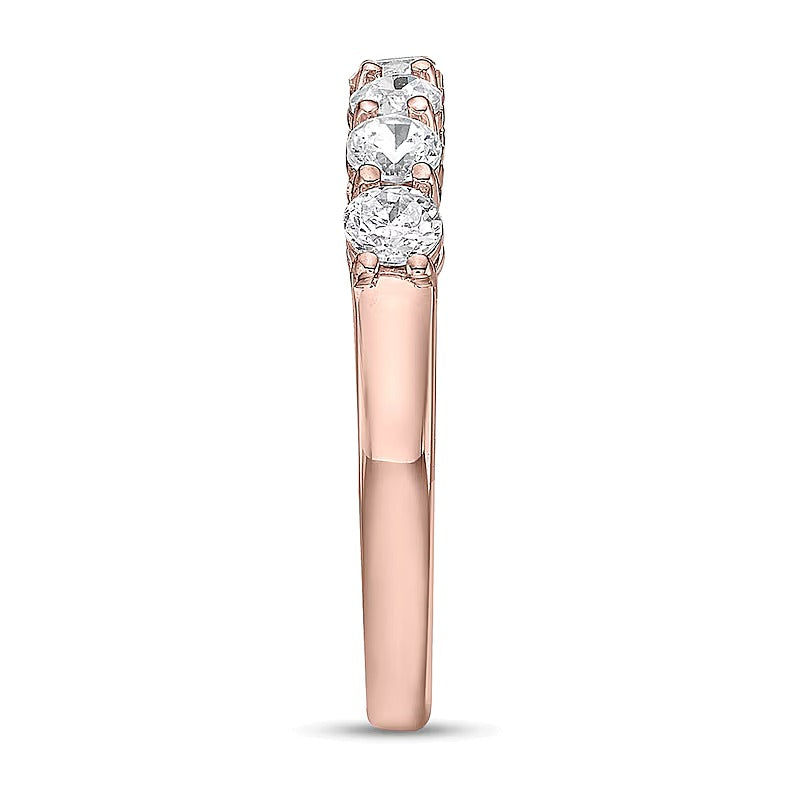 0.75 CT. TW Diamond Seven Stone Band in 10K Rose Gold (I/I2)