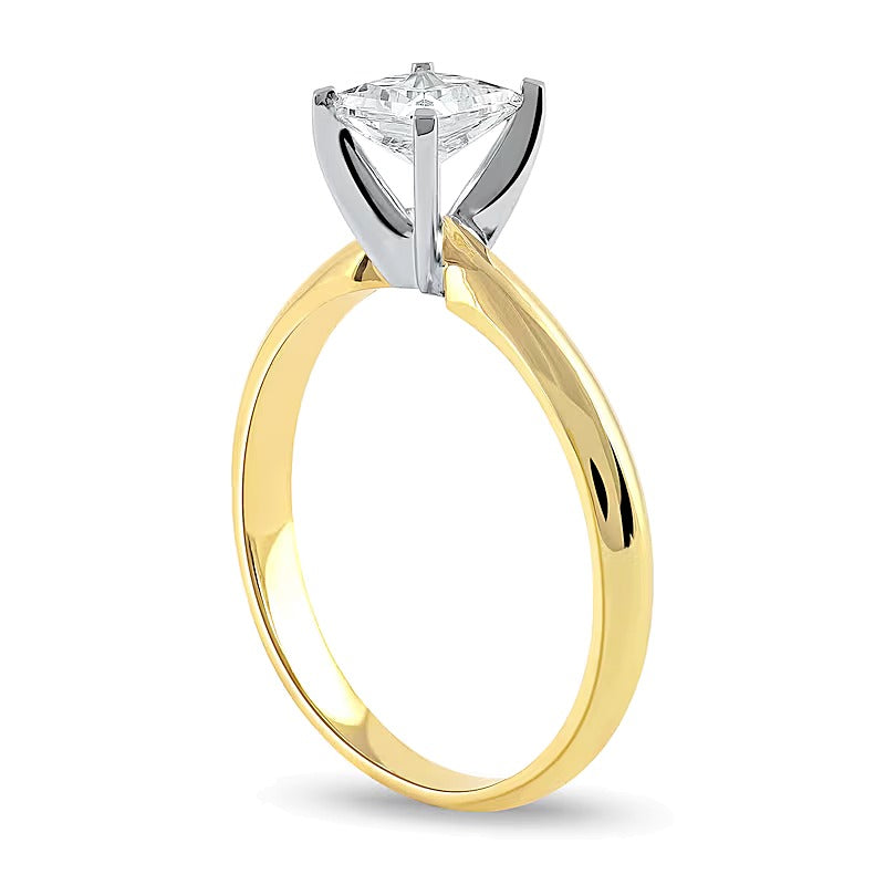 1.0 CT. Princess-Cut Lab-Grown Diamond Solitaire Engagement Ring in 14K Gold (F/VS2)