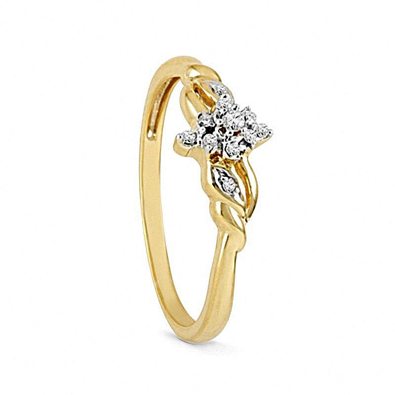 Diamond Accent Braided Promise Ring in 10K Gold