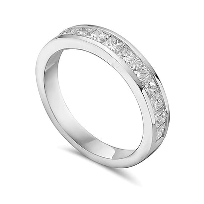 1.0 CT. TW Princess-Cut Diamond Eleven Stone Anniversary Band in 10K White Gold