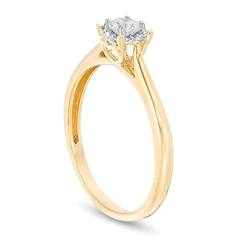 0.38 CT. Diamond Solitaire Engagement Ring in 10K Gold