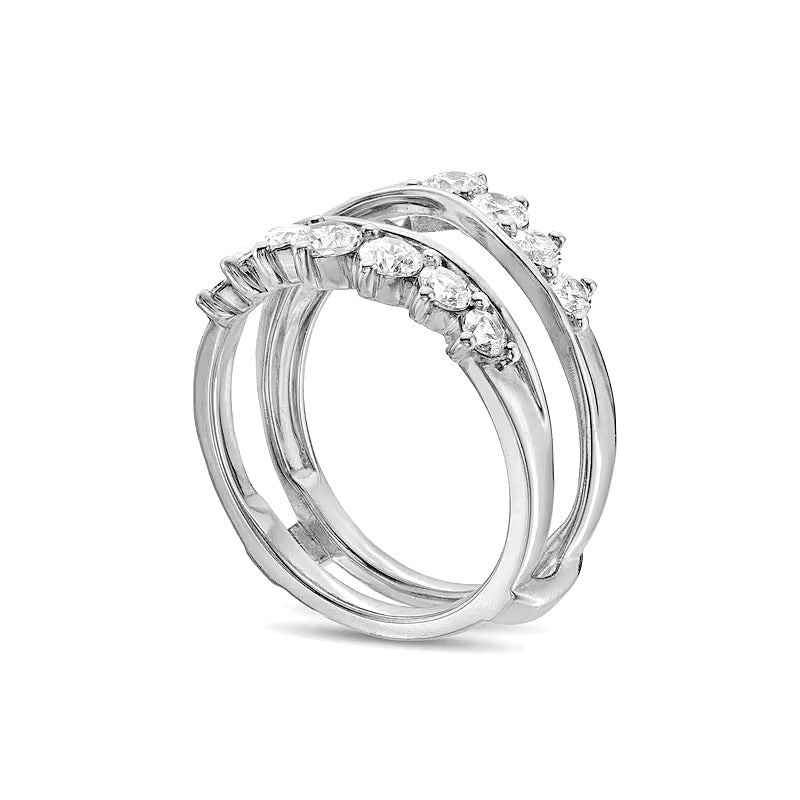 1.5 CT. TW Diamond Crown Solitaire Enhancer in 14K White Gold
