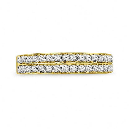 0.33 CT. TW Diamond Double Row Wedding Band in 10K Gold
