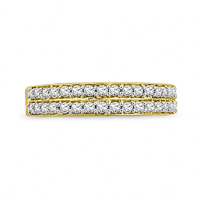 0.33 CT. TW Diamond Double Row Wedding Band in 10K Gold