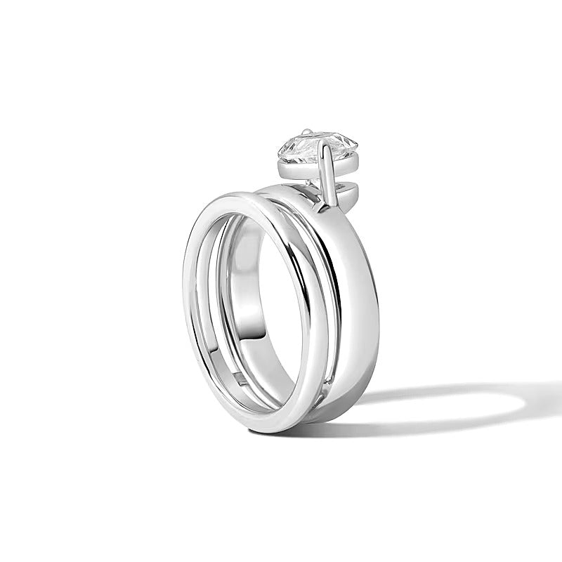 Zales x SHAHLA 2.0 CT. Lab-Grown Diamond Solitaire Double Donut Engagement Ring in 14K White Gold (F/VS2)