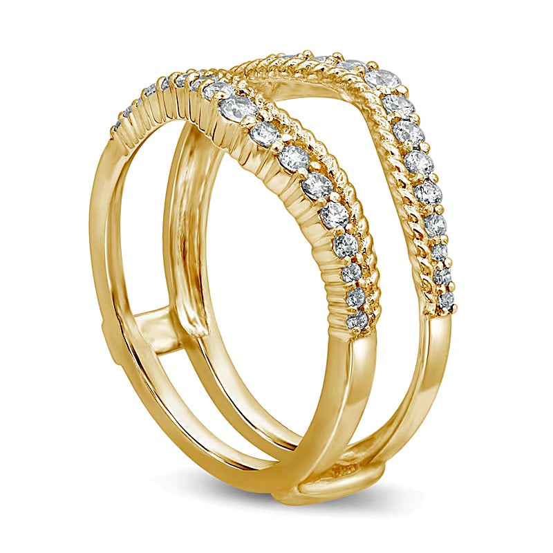 0.38 CT. TW Diamond Contour Solitaire Enhancer in 14K Gold
