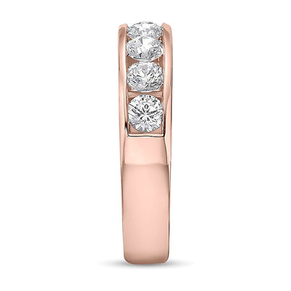 1.5 CT. TW Diamond Channel Nine Stone Band in 10K Rose Gold (I/I2)