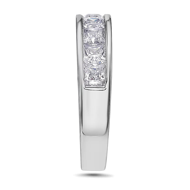 1.5 CT. TW Princess-Cut Diamond Nine Stone Wedding Band in 14K White Gold (I/SI2)