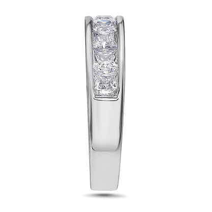 1.5 CT. TW Princess-Cut Diamond Nine Stone Wedding Band in 14K White Gold (I/SI2)