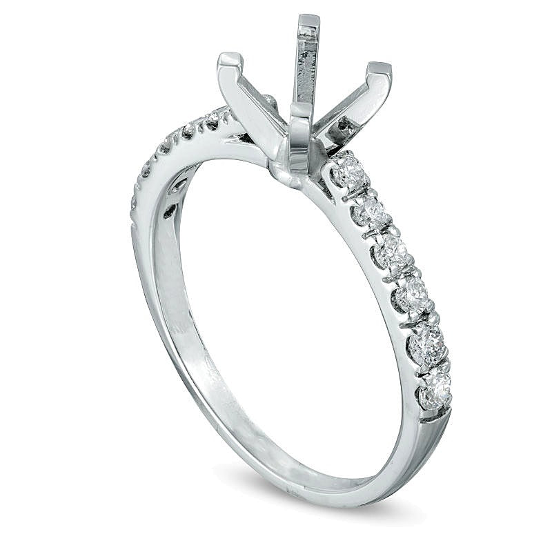 0.25 CT. TW Diamond Semi-Mount in 14K White Gold