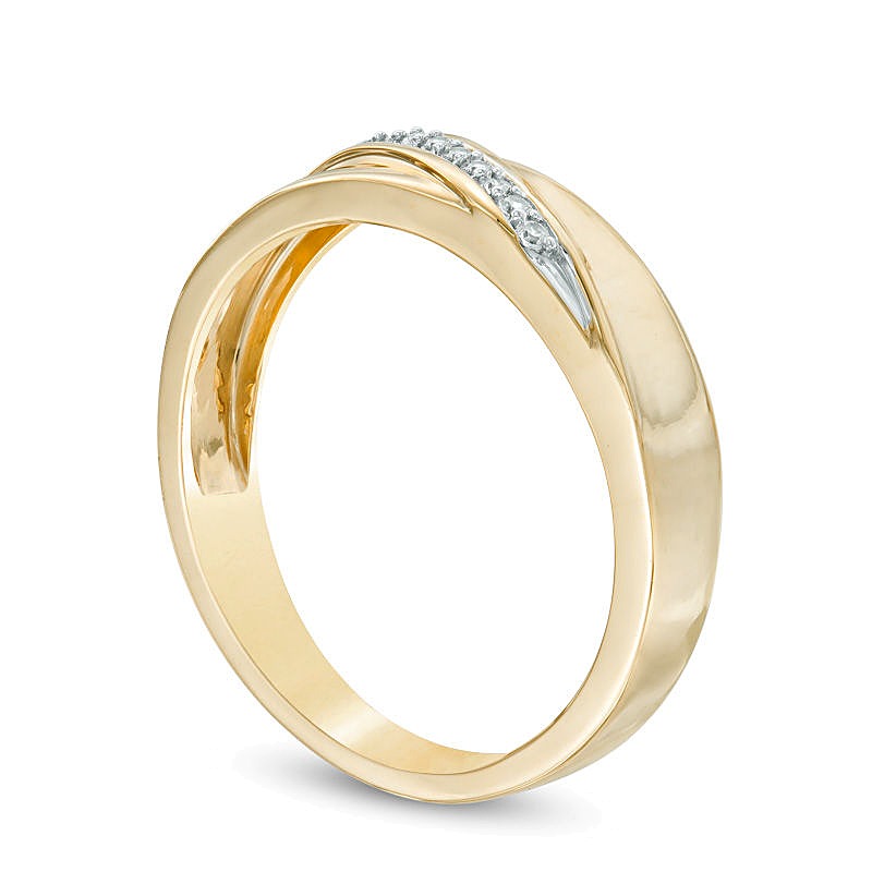 Diamond Accent Wedding Band in 10K Gold