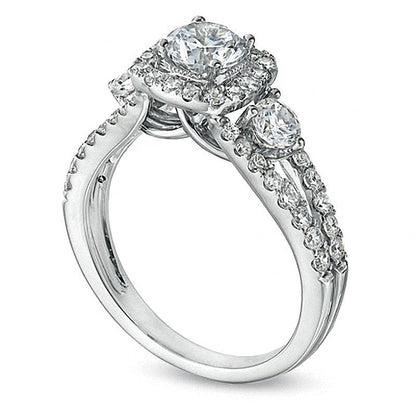 1.63 CT. TW Diamond Engagement Ring in 14K White Gold (I/I1)