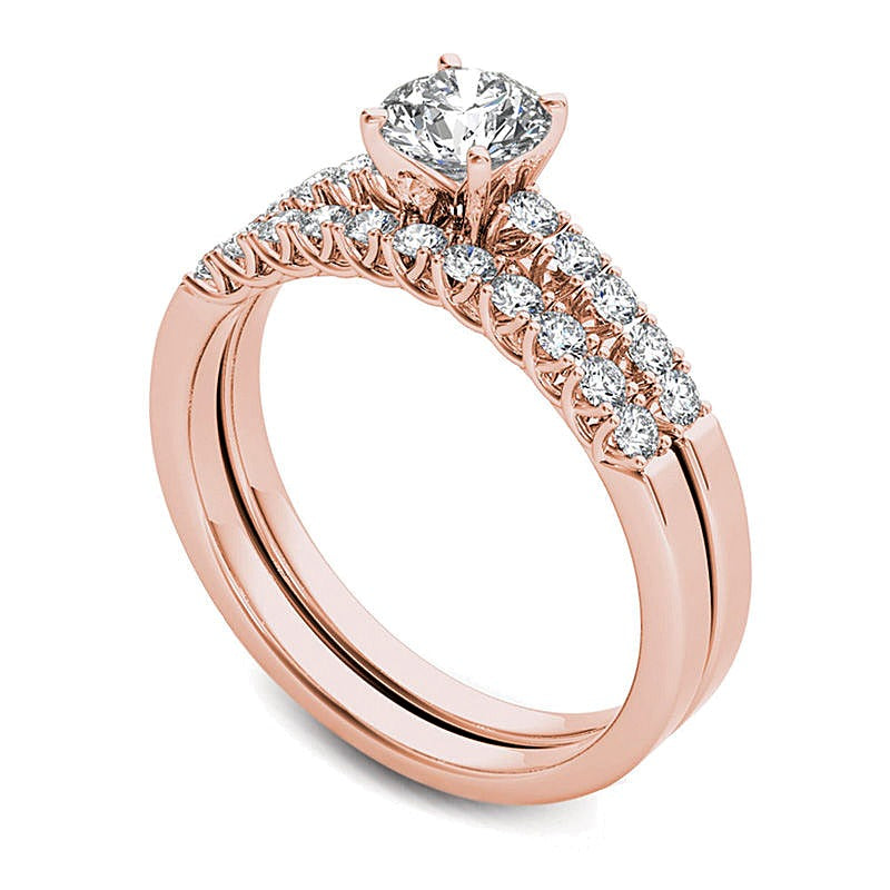 1.0 CT. TW Diamond Bridal Set in 14K Rose Gold