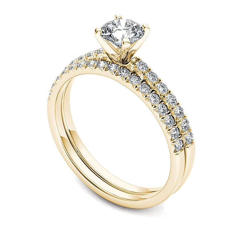 1.0 CT. TW Diamond Bridal Set in 14K Gold