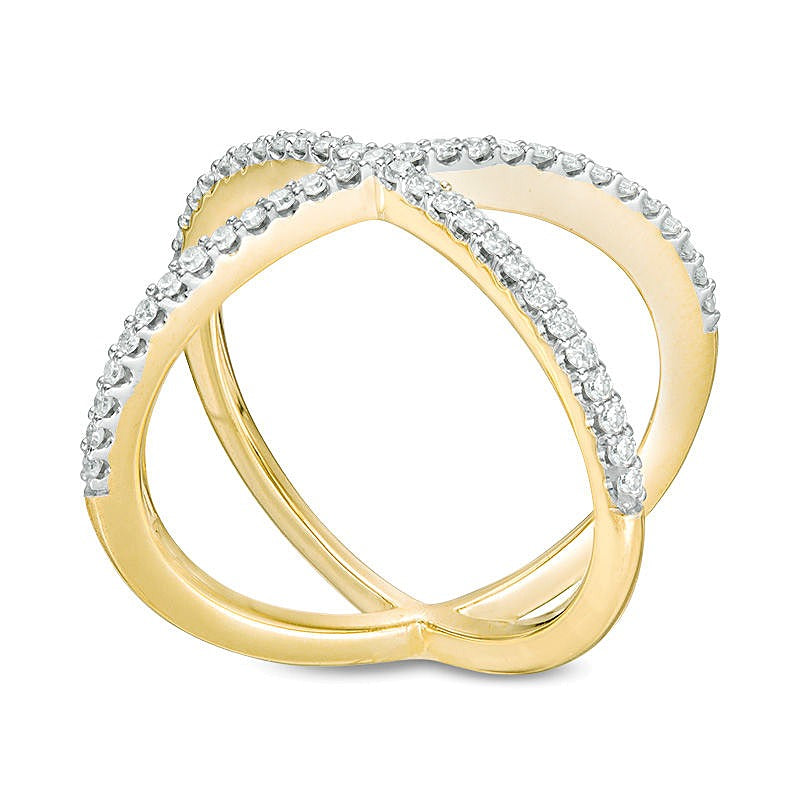 0.33 CT. TW Diamond Orbit Ring in 10K Gold