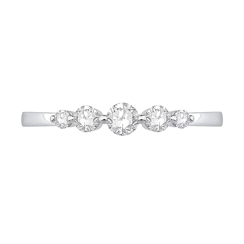 0.33 CT. TW Lab-Grown Diamond Five Stone Band in 10K White Gold (F/VS2)