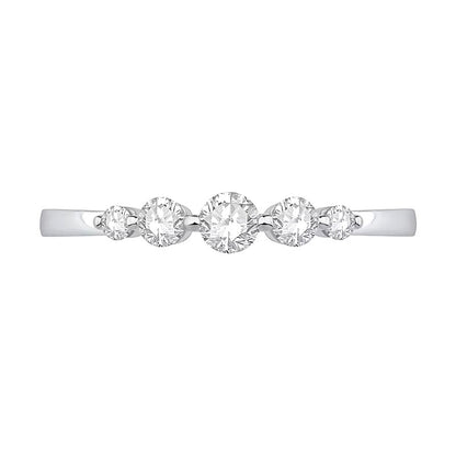 0.33 CT. TW Lab-Grown Diamond Five Stone Band in 10K White Gold (F/VS2)