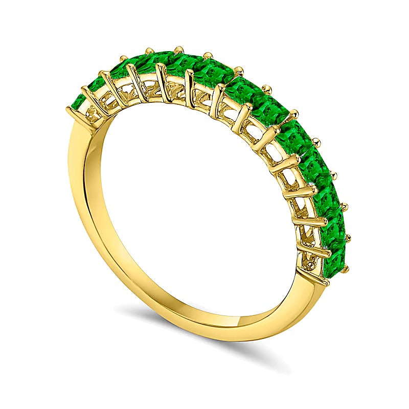 Princess-Cut Emerald Anniversary Band in 10K Gold