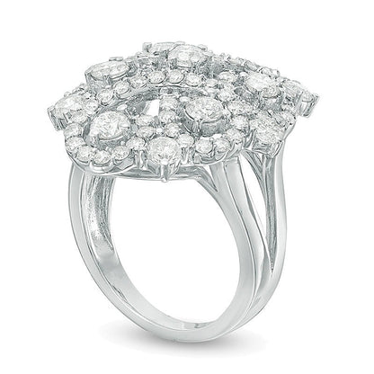 2.5 CT. TW Diamond Filigree Swirl Ring in 14K White Gold