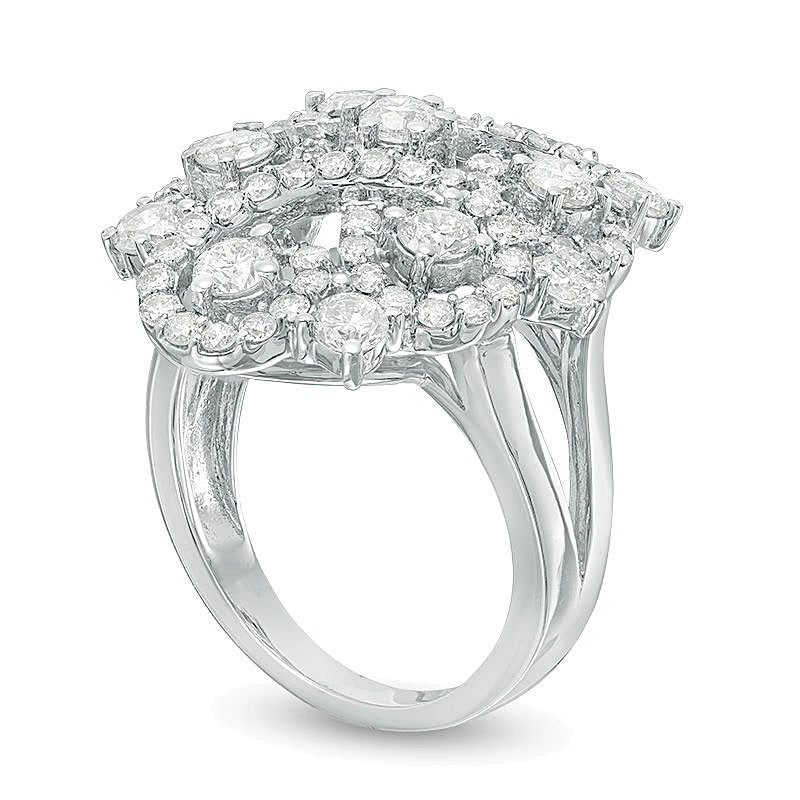 2.5 CT. TW Diamond Filigree Swirl Ring in 14K White Gold