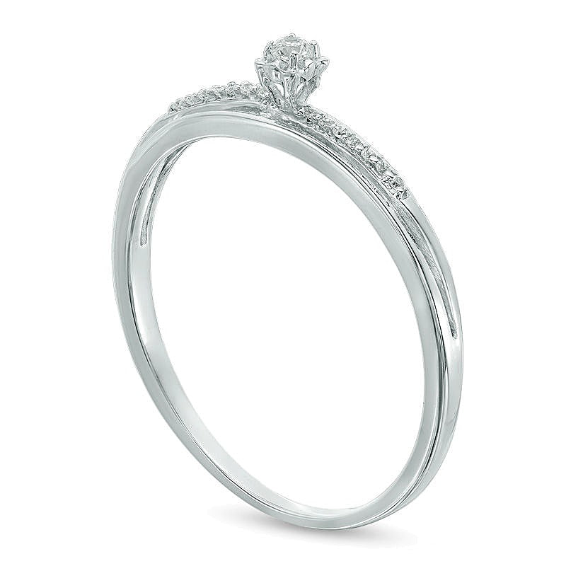 Diamond Accent Promise Ring in 10K White Gold