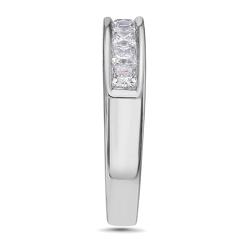 1.0 CT. TW Princess-Cut Diamond Nine Stone Wedding Band in Platinum (H/VS2)
