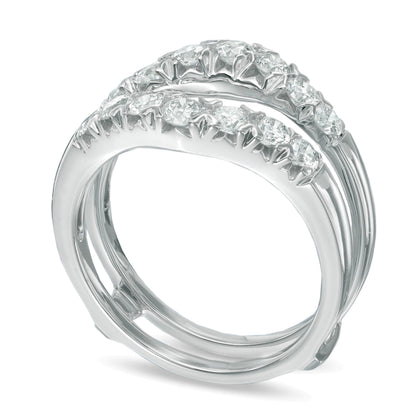 1.0 CT. TW Diamond Contour Solitaire Enhancer in 14K White Gold