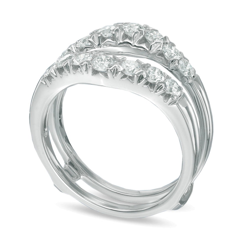 1.0 CT. TW Diamond Contour Solitaire Enhancer in 14K White Gold