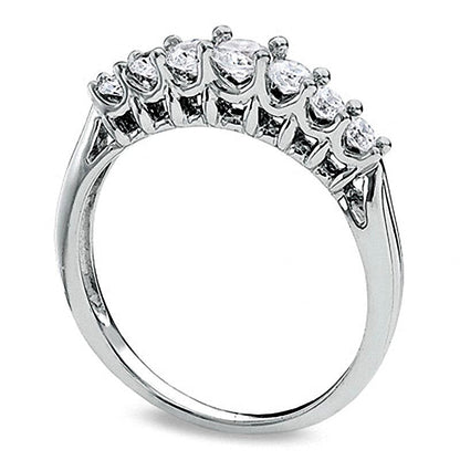 0.33 CT. TW Diamond Seven-Stone Band in 10K White Gold
