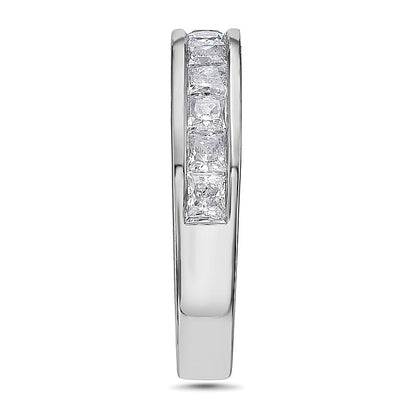 1.5 CT. TW Princess-Cut Diamond Wedding Band in 14K White Gold (H/VS2)