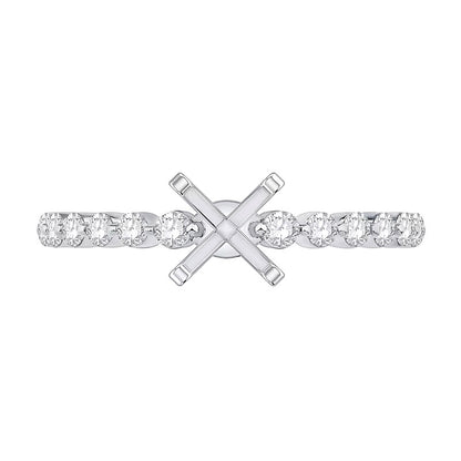 0.33 CT. TW Diamond Vintage-Inspired Solitaire Semi Mount in 14K White Gold