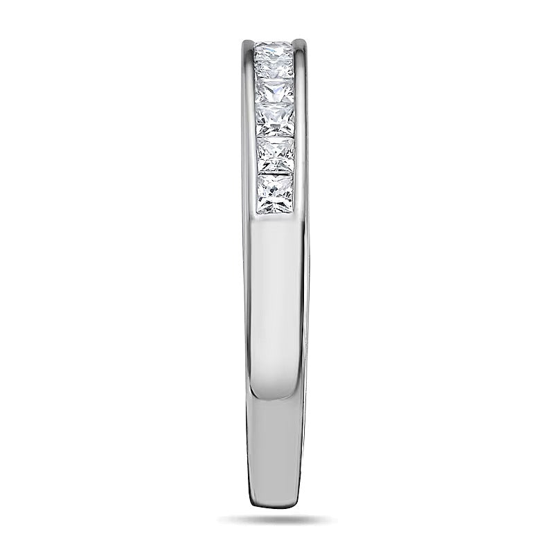 0.5 CT. TW Princess-Cut Diamond Wedding Band in Platinum (H/VS2)
