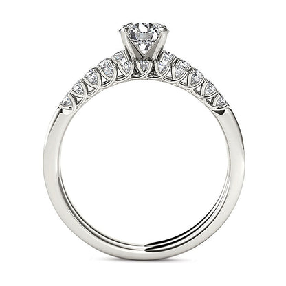 1.0 CT. TW Diamond Overlay Bridal Set in 14K White Gold
