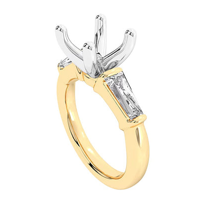 0.63 CT. TW Tapered Baguette Lab-Grown Diamond Semi Mount in 14K Gold (F/VS2)