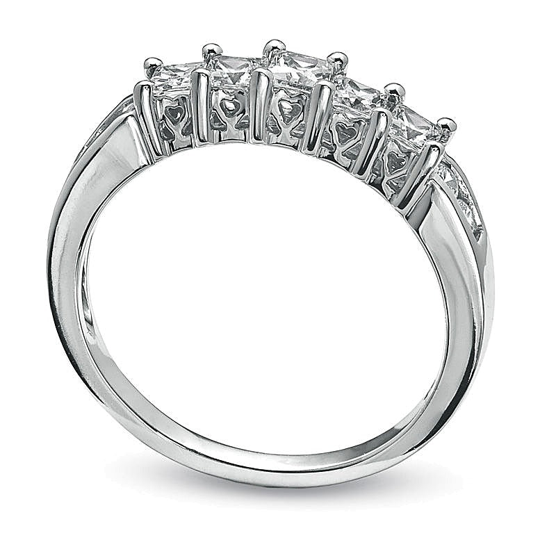 0.75 CT. TW Princess-Cut Diamond Nine Stone Band in 10K White Gold