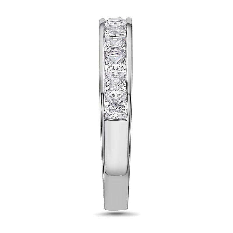 1.0 CT. TW Princess-Cut Diamond Wedding Band in 14K White Gold (I/SI2)