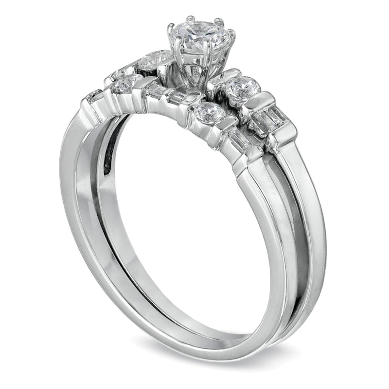 0.5 CT. TW Diamond Bridal Set in 10K White Gold