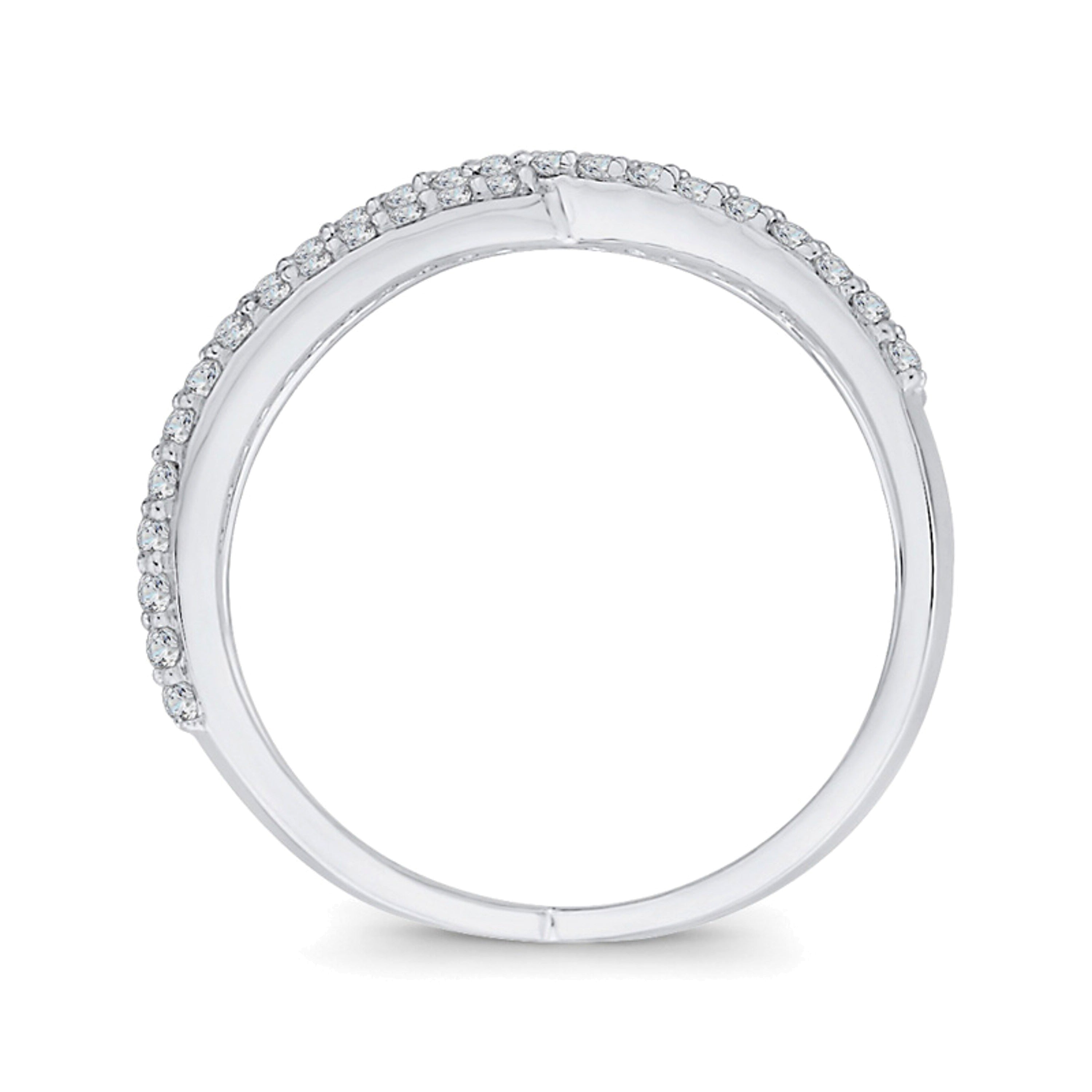 0.38 CT. TW Diamond Orbit Ring in 10K White Gold