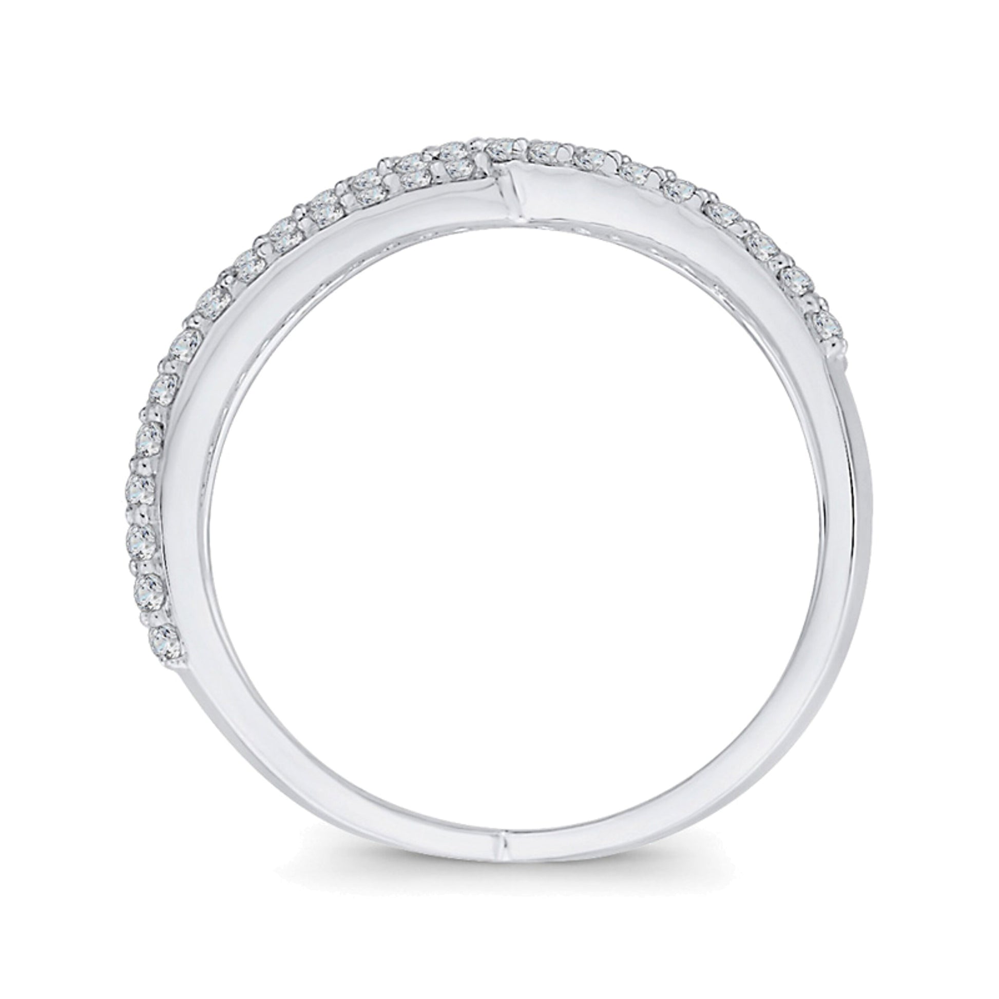 0.38 CT. TW Diamond Orbit Ring in 10K White Gold