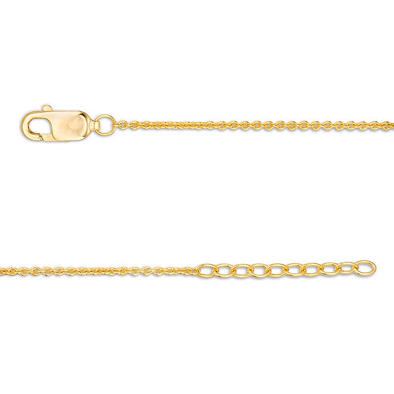 Etched Pineapple Anklet in 10K Gold - 10"