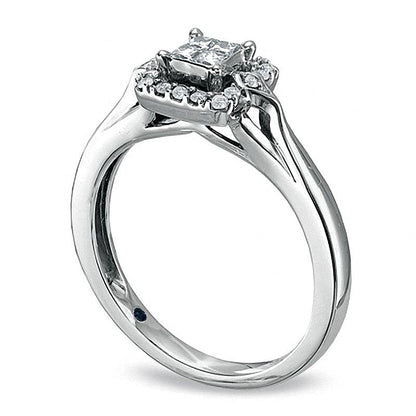 Cherished Promise Collectionâ¢ 0.25 CT. TW Quad Princess-Cut Diamond Promise Ring in 10K White Gold