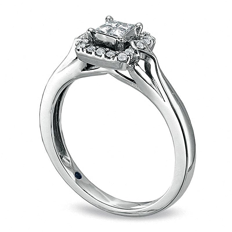 Cherished Promise Collectionâ¢ 0.25 CT. TW Quad Princess-Cut Diamond Promise Ring in 10K White Gold