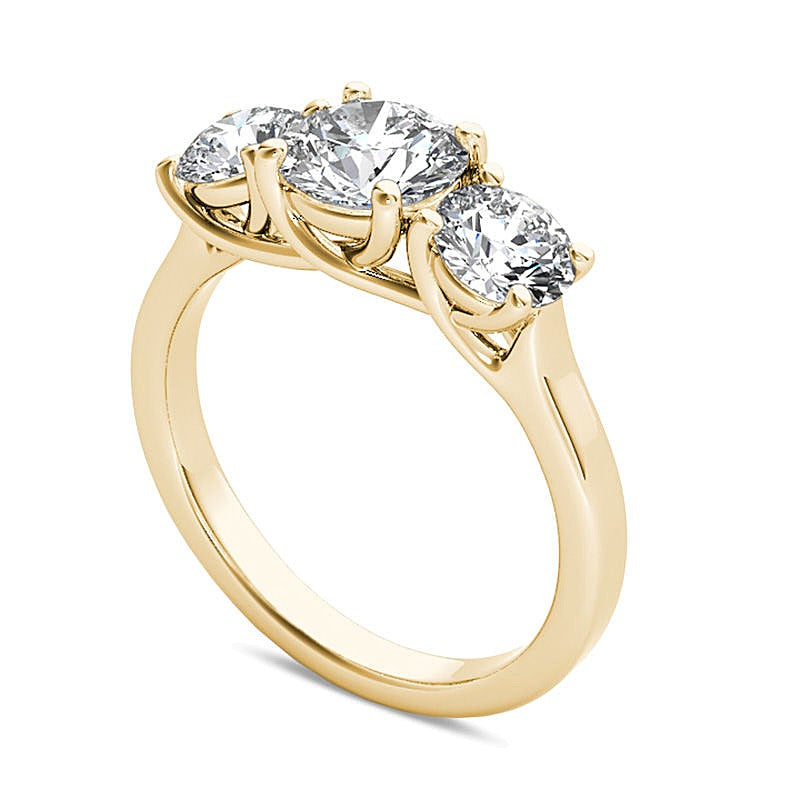 2.0 CT. TW Diamond Three Stone Engagement Ring in 14K Gold