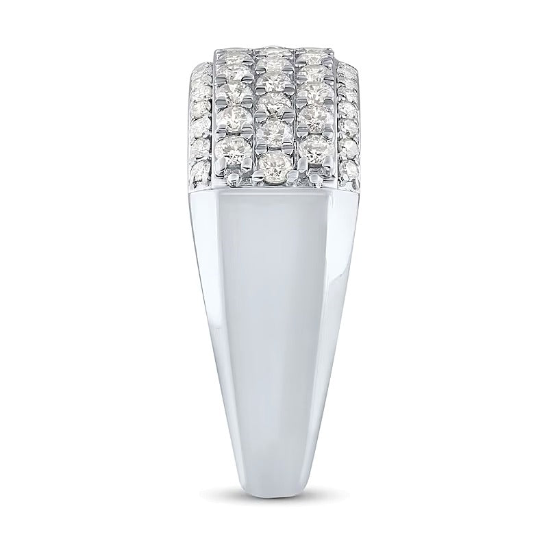 1.5 CT. TW Lab-Grown Diamond Multi-Row Band in 10K White Gold (F/VS2)