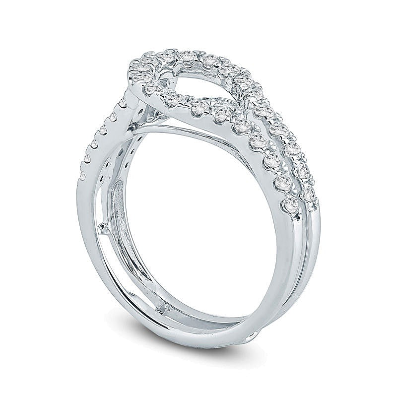 0.75 CT. TW Diamond Loop Frame Solitaire Enhancer in 10K White Gold